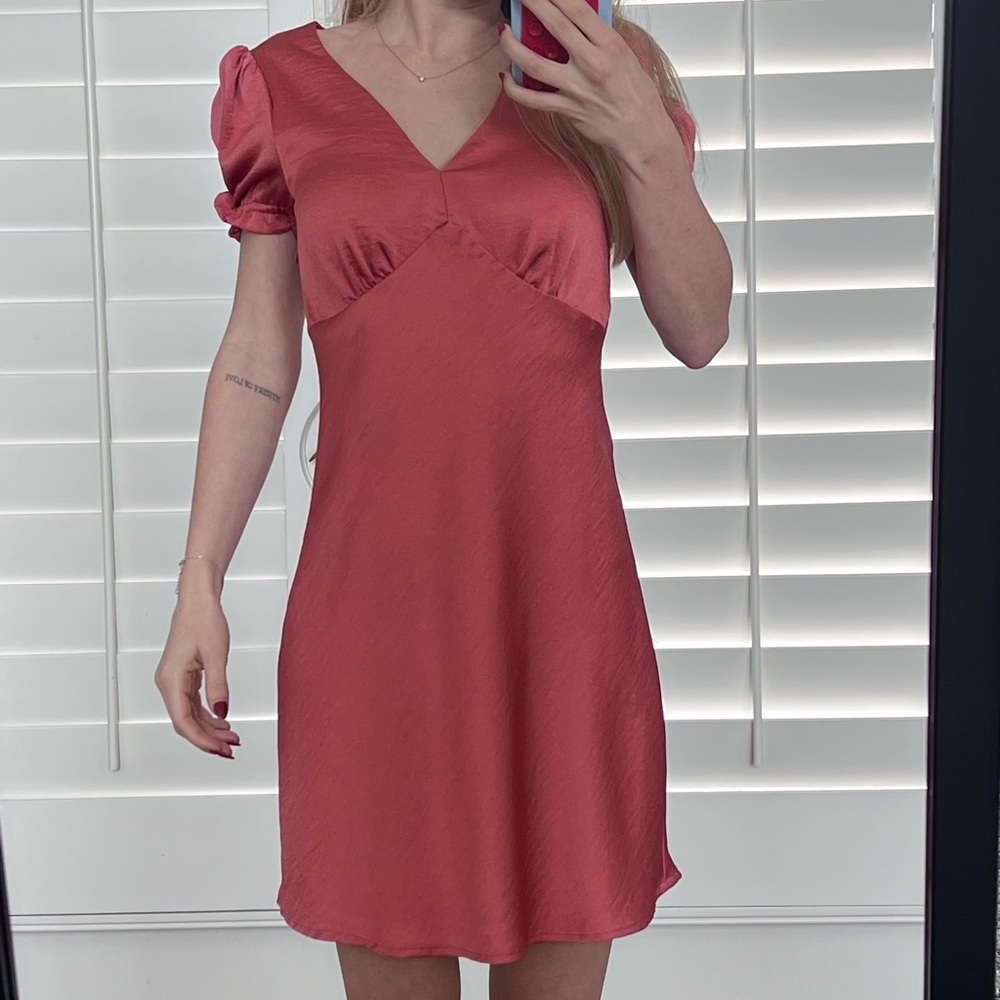 Open-back Coral Dress